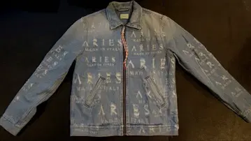 ARIES Destroyed Zip Jean Jacket
