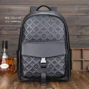 남성용 럭색 백팩 인조 가죽 대용량 출퇴근 통학 여행용 새상품