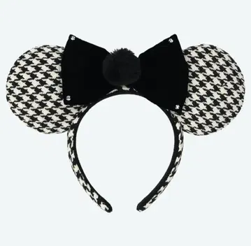 디즈니 머리띠 하운드투스 체크 패턴