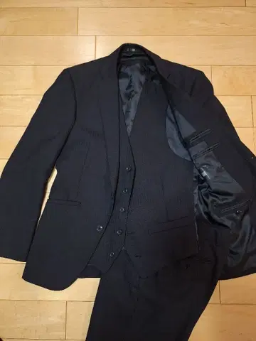 정장 셀렉트 3피스 세트 블랙 스트라이프 SUIT SELECT