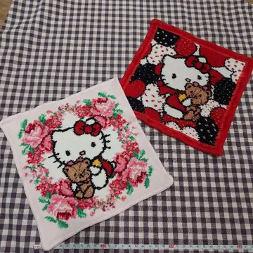FEILER 타월 손수건 HALLO KITTY 2장 세트 used