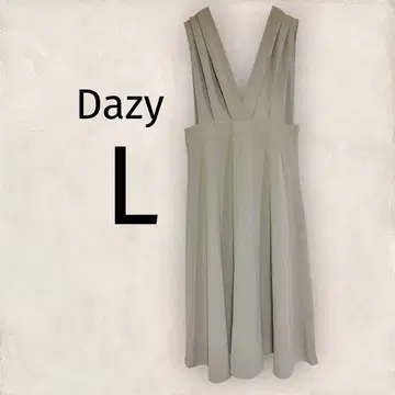 새상품급 데이지 베이지 V넥 살로펫 루즈핏 성숙 캐주얼