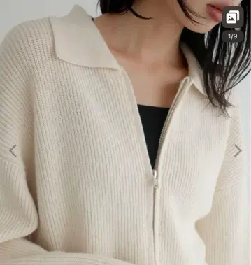 LIAN 더블 지퍼 폴로 니트 가디건 새상품급