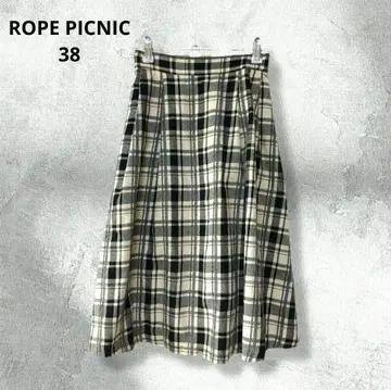 로페피크닉 체크 모노톤 플레어 스커트 그레이 계열 38 가을/겨울