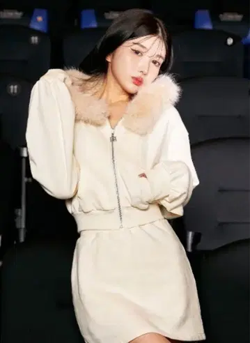 Darich 후드 퍼 맨투맨 셋업