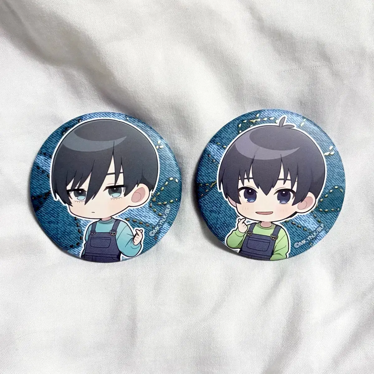 (Bulk) Bluelock Itoshi Rin Isagi Yoichi Matte Denim Can Badge