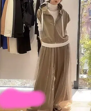 이시카와 라보 수량 한정 베이지 후드 부착 후드티