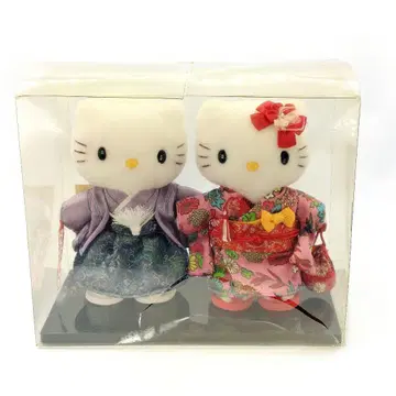 당시물 헬로키티 다니엘 시치고산 일본 의류 세트 봉제 인형 2001년