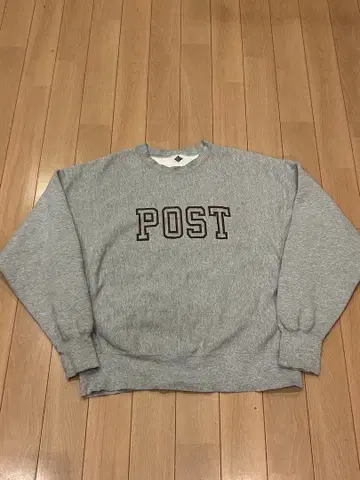 초레어 빈티지 구제 의류 포스트 오버올즈 맨투맨 그레이