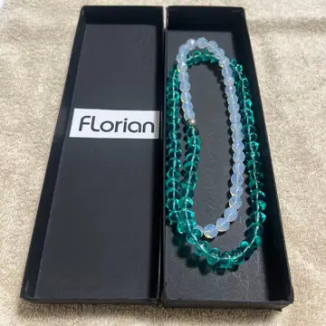 Florian 롱 목걸이 청록색 투명