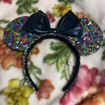 컬러풀 스팽글 미키 귀 머리띠