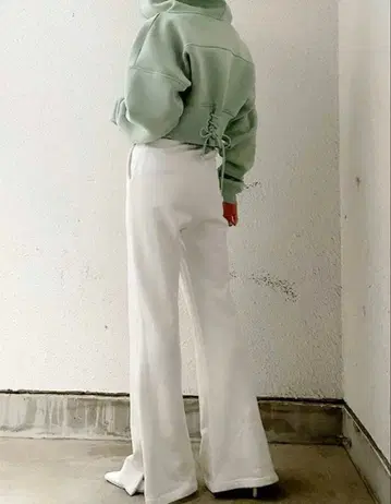 gyda 레이스 UP 분또 숏 후드티