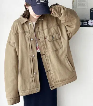 classicalelf 안감 퀼팅 루즈 데님 자켓