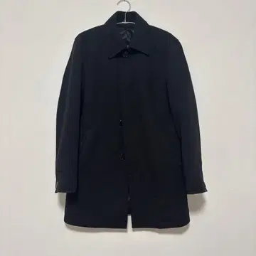 COMME CA ISM 블랙 체스터 코트