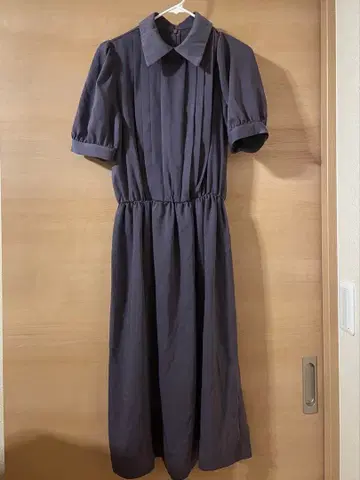 LEBECCA boutique 퍼플 보라색 반팔 우리의 원피스