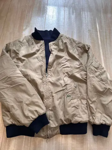 라코스테 베이지 봄버 자켓
