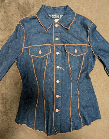 Jean Paul GAULTIER 데님 자켓 오렌지 스티치