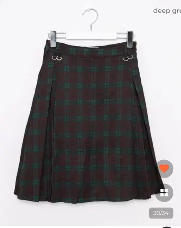 [ 미사용 새상품 ] nugu 체크 미디 스커트 한국