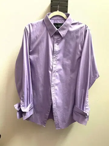 [ GRANCY ] 더블 커프스 디자인 커브 라인 셔츠 L 사이즈