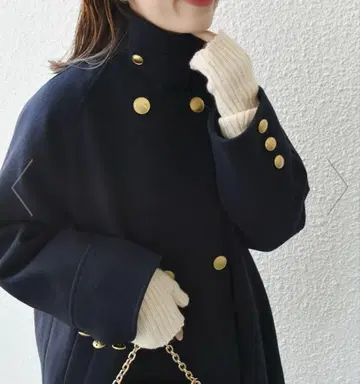 SHIPS 코트 네이비 더블 피코트