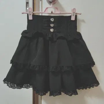 디어마이러브 스커트 S 블랙