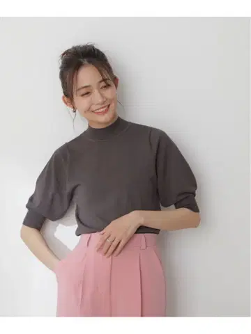 플레이팅 천축 5부 소매 니트 N. Natural Beauty Basic