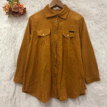 ELLE 엘르 코듀로이 오버 셔츠 [ M ] 코튼 일본제