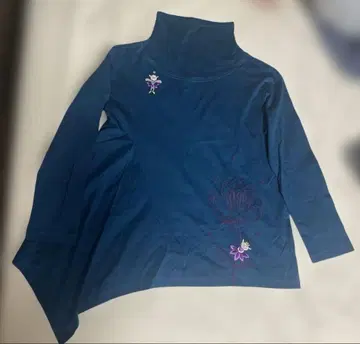 알베로베로 올레볼레 브라 튜닉 긴팔 돼지 자수 변형 블루 네이비