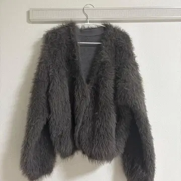 그레이 퍼 가디건 긴팔