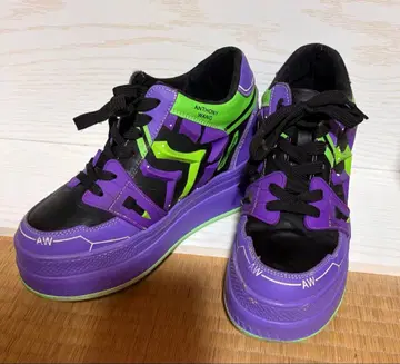 ANTHONY WANG 통굽 스니커즈 보라색/그린
