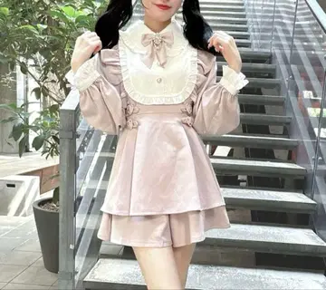 ROJITA 로지타 요크 절개 사이드 버클 셋업 핑크