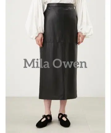 [ 인기 상품 ] 미라 오웬 가죽 타이트 스커트 블랙