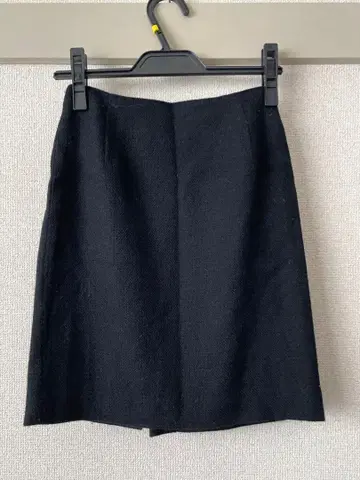 블랙 미니 스커트 울