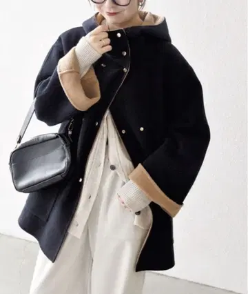 SHIPS any: 리버 후디드 A 라인 미들 코트