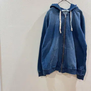 [ pipue de pique ] 블루 데님 풀 집업 후드티