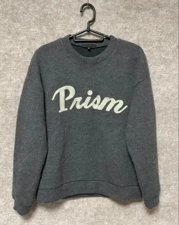 [ 3836 ] ICB 울 혼방 자수 로고 풀오버 차콜 그레이 S