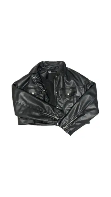 ZARA 블랙 가죽 자켓 M 사이즈