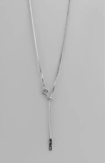 U108 SILVER VENETIAN/LONG'NECKLACE