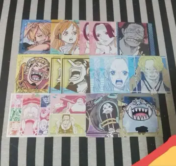 원피스 스퀘어 스티커 상디 나미 사보 비비 크로커다일 우솝