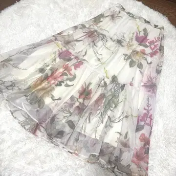 Mystrada 에어리 보타니컬 스커트 플라워 꽃무늬 새상품급