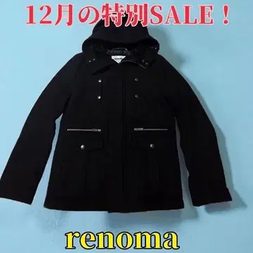 [ renoma ] 후드 부착 더플 코트 블랙 특별 SALE 개최 중!