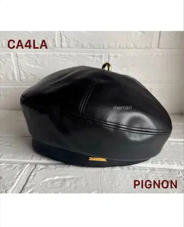 CA4LA (카시라) PIGNON 인조 가죽 베레모