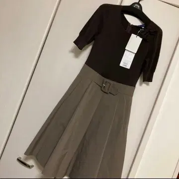 M'sGRACY 도킹 원피스 반팔 니트 리본