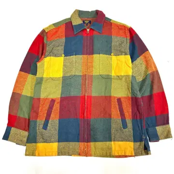 OSHKOSH 오슈코슈 90s 빈티지 컬러풀 체크 두꺼운 긴팔 셔츠