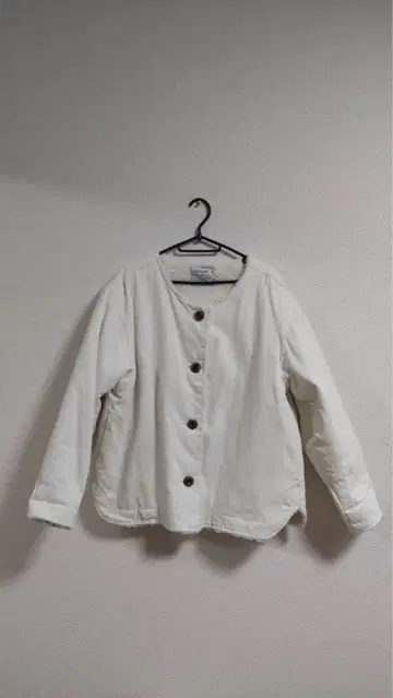 BAYFLOW 노카라 자켓 화이트