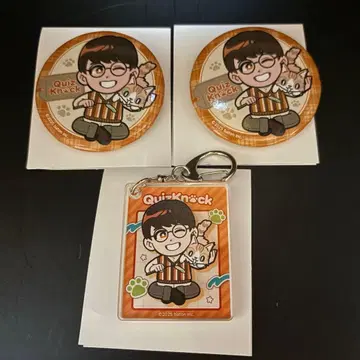 QuizKnock 마네키네코 콜라보 츠루사키 오사무 아크릴 키링 캔뱃지