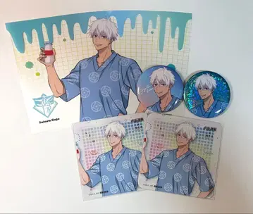 고죠 사토루 극락탕 세트 (머플러 타월, 캔뱃지, 코스터)