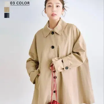 BASEMENT 2wayA 라인 트렌치코트 베이지