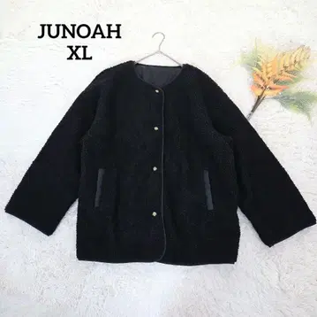 Junoa 여성용 리버서블 자켓(XL) 블랙 플리스 나일론 혼방