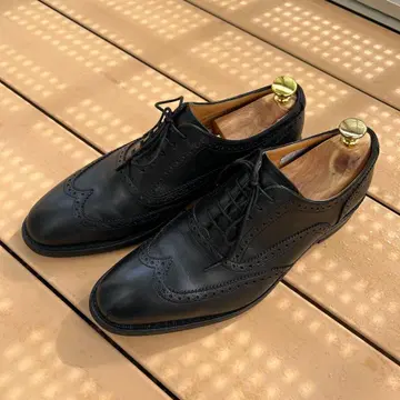 블랙 윙 팁 브로그 신발